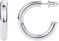 White Gold Hoop Earrings