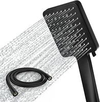 Black Shower Head and Hose Set