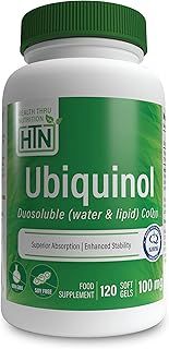 Ubiquinol 100mg 120 softgels (Duosoluble: Water & Lipid) Superior Absorption CoQ-10 (as Kaneka Ubiquinol) Non-GMO by Health Thru Nutrition