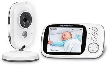 MYPIN Baby Monitor, 3.2" LCD Digital Screen Baby Video Camera with 750mAh Rechargeable Battery Support VOX Night Vision Temperature Monitor Two-Way Talk