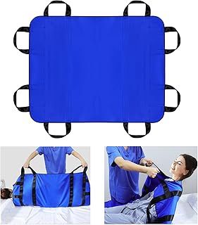 LOSCHEN Transfer Sheet ,Patient Transfer Board with Eight Handles,Suitable for Obese People,Elderly People and Patients who Need to be transferred(120 * 100cm(48 * 40inch, Blue)