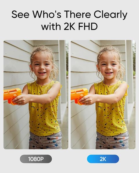 eufy Security Video Doorbell Camera Wireless C31, 2K FHD, Dual Power Options, Live Video Call, Easy Installation, Quick-Release Battery, 24/7 Recording, HomeBase S380 Compatible, No Monthly Fee