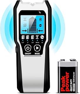 FOLAI TH550 Stud Finder Wall Scanner - 5 in 1 Stud Detector Detector Beam Finders Wall Detector Sensor Center Finding with LCD Display for Wood AC Wire Metal Studs Cable Joist Detection
