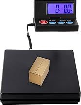 25cm*25cm Black Stainless steel Platform 50KG 110lb / 2g 0.1oz Digital Heavy Duty Large Capacity Weighing Platform Scale for Postal Industrial Commercial Shop Kitchen Letter Parcels Luggage Scales