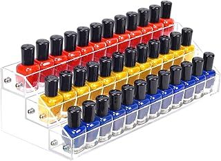 3 Tier Nail Polish Organiser, Acrylic Nail Varnish Storage, Sunglass Display Rack Essential Oils Holder Clear Makeup Organizer for Perfume Stand,Skin Care Organizer