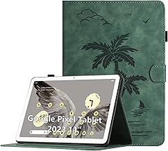 Case for Google Pixel Tablet 2023 11 Inch Premium PU Leather Tablet Protective Case Magnetic Folio Cover with Stand Function and Card Slot, Green
