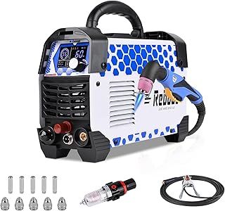 Reboot Plasma Cutter 60Amp Non-Touch Pilot Arc Plasma Cutting Machine, 240V Max Cut 20MM& Clear Cut 12MM with Consumable Set Digital Display,Upgrade RBC6000L PRO