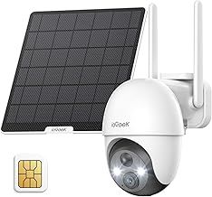 ieGeek 3G/4G LTE Cellular Solar Security Camera Outdoor with SIM Card, No WiFi 2K Battery Wireless CCTV Camera Systems,Unlimited Data Plan,Color Night Vision,Motion Detection,Memory Card/Cloud Storage