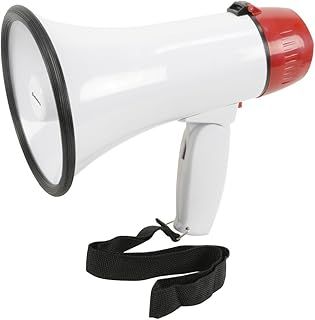Rechargable Megaphone With Foldable Handle & Wrist Strap 10W with Siren
