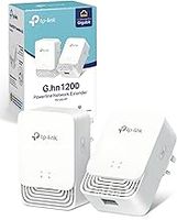 TP-Link PG1200 KIT G.hn 1200 Mbps Powerline Adapter Kit, 1+1 Gigabit Ethernet Port, Power Save, Powerline Network Adapters, TP-Link Powerline Adapter, Not Work with HomePlug AV/AV2, Plug & Play