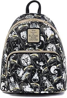 Loungefly Disney Nightmare Before Christmas Tarot Card AOP Womens Double Strap Shoulder Bag Purse