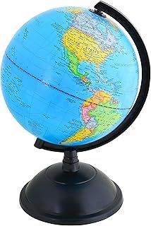 TOPGLOBE Educational World Globe 20cm Swivel Rotating Desk Globe - Diameter 20cm (Engish)