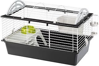 Ferplast Rodent Cage CASITA 80 for Guinea Pigs, Guinea Pigs, in Metal, Accessories included: Manger, Drinking bottle, Bowl, House. 78x48xh50cm