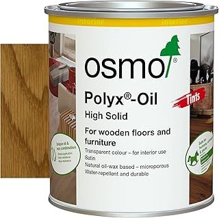 Osmo Polyx®-Oil Tints - Hard Wax Oil 3071, Honey Satin Finish, 750ml - Durable Wood Oil for Wooden Furniture, Water-Resistant Floor Wax, Wood Treatments - Ideal for Oak, Pine, Spruce, Beech & More