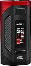 SMOK Rigel 230w Vape Mod - [Requires 2 x 18650 Battery - Sold Separately] Threaded 510 Connection, 230w Max Output, Multi-purpose Protection, MTL and DTL Vaping, No Nicotine (Black Red)