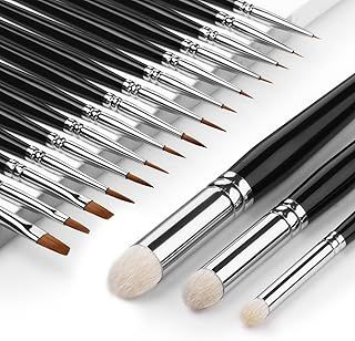 Miniature Paint Brushes with Drybrush Set for Miniature Painting,18PCS Fine Detail Paint Brush Dyrbrush for Miniatures Citadel Model Paint Brushes for Citadel Model Painting