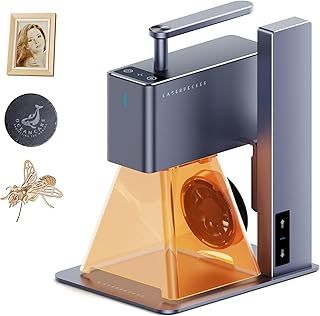 2 (Basic) Laser Engraver Cutter, 60W Galvo Laser Handheld Engraver High Precision 0.05mm Compressed Spot, 36000mm/min High Speed Portable Engraving Machine for Wood Kraft Paper Leather