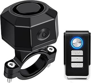 Rechargeable Bicycle Alarm, NineLeaf Attachable Bicycle Security Alarm, Bike Anti-Theft Vibration Alarms Vehicle 110dB Loud Burglar Vibration Motorcycle Mobility Scooter Security System IP65Waterproof