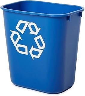 Rubbermaid Commercial Products Wastebasket Recycling Medium 26 L Blue FG295673BLUE