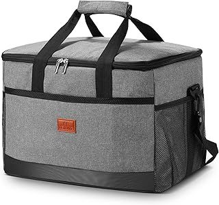 30L Cooler Bag, Insulated Cool Box Collapsible Waterproof with Hard Liner Suit for Shopping Picnic Camping Beach Hiking Cooler