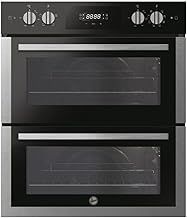 Hoover HO7DC3UB308BI 72cm BI Double oven, Multifunction main oven, Conventional top oven, Black Glass