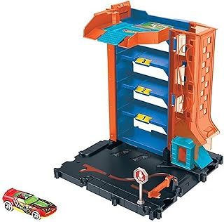 Hot Wheels City Downtown Car Park - 4-Level Garage Playset with 1 Car included - Moveable Features - Connects to Other Sets - Gift for Kids 4+ - HDR28