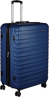 Amazon Basics Hardside Luggage ABS Hard-Shell Spinner/Suitcase with 4 Wheels, 78 cm, Navy Blue
