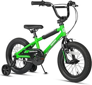 AVASTA 12 14 16 Inch Kids Bike BMX Style Bicycle with Stabilisers & Kickstand & Bell for 2-8 Years Old Boys Girls, Multiple Colors