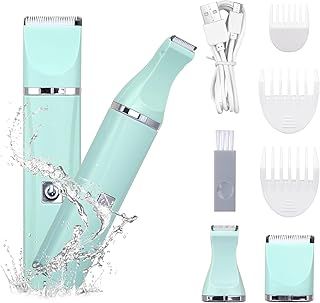 Electric Bikini Trimmer Wetisedg® Lady Shavers for Women Body Hair Trimmer Bikini Legs Pubic Underarm Rechargeable Pubic Hair Trimmer with Ceramic Blades IPX7 Washable Head,Wet and Dry Use