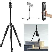 NEEWER ST195 Photography Light Stand, 1.5-6.4 ft/47-195 cm Aluminium Reversible Studio Lighting Tripod, Portable Phone Video Stand with 1/4 Inch Screw for Strobe Light Camera Softbox, 6.6 lb/3 kg