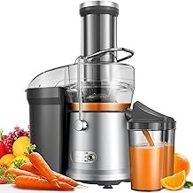 TWOMEOW 1200W Juicer 2L Juicer Machines with Larger 81mm Feed Chute Juicers for Whole Fruit and Vegetable Juice Extractor with 2 Speeds Easy to Clean Juice Maker Machine Include Cleaning Brush