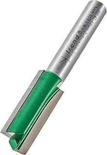 Trend CraftPro Straight Two Flute Router Cutter Bit, 1/4 Inch Shank, 10mm Cut Diameter & 25mm Cut Length, Tungsten Carbide Tipped, C016CX1/4TC