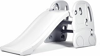 Kids Slide Childrens Indoor Outdoor Slide Play Area Toy (Car (Grey))