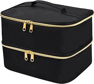 Bezavea Nail Polish Storage Bag - Holds 30 Bottles (7.5ml) & Nail Lamp, Gel Nail & Lamp Kit Storage Case, Makeup Bag for Manicure Tools