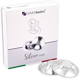 Silver Nipple Shields for Breastfeeding (SilverCups) Nursing Cups for Sensitive Nipples Protection - Medical Device Dermatologically Tested (Regular)