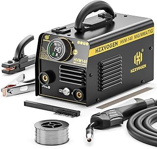 MIG Welder, HZXVOGEN 140A 240V Mini Flux Core Welder, 3 in 1 MIG ARC Lift TIG Inverter Portable Welding Machine, Gasless MIG Welders