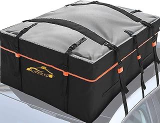 AUPERTO - 600D PVC Car Roof Bag - 5.7 m³ - Waterproof - Foldable with Non-Slip Mat - 10 Reinforced Straps - For All Cars with Roof Bars