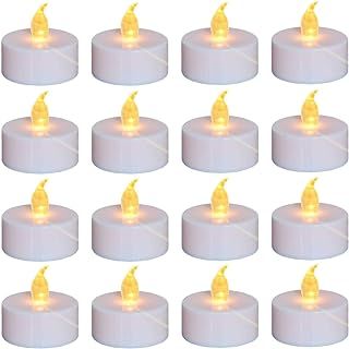 Battery Operated Flameless Tea Lights Candles, Realistic Bright Flickering 24 Pack Electric Candle lamp,Long Lasting 100 Hours Warm Yellow Light Bulb,Suitable for Festival, Party, Home Decor