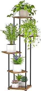 Plant Stand Indoor, 5-Tier Tall Plant Stands Plant Shelf Indoor Clearance, Corner Display Rack Flower Pot Holder, Metal Flower Shelves for Multiple Plants