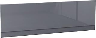 Aquariss 1700mm Front Side Bath Panel Gloss Grey Moisture Resistant Wooden Adjustable Height