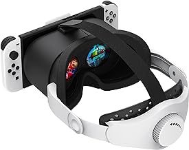 DEVASO Upgraded Adjustable VR Headset for Nintendo Switch & Switch OLED Model, Switch Virtual Reality Glasses with Adjustable HD Lenses and Comfortable Head Strap, Labo Goggles Accessories