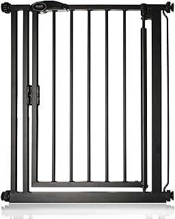 Safetots Pressure Fit Self Closing Stair Gate, Narrow, 68.5cm - 75cm, Matt Black, Auto Closing Baby Gate, Safety Barrier for Toddler, Easy Installation