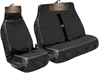 HD2+1 Black Heavy Duty Waterproof Van Front Black Seat Covers 2+1 Black HD2+1BLACK Fits: Transit