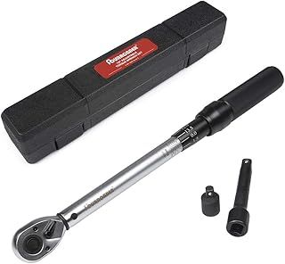 Torque Wrench1/2-Inch Drive Click 25-220 Nm Dual-Direction Adjustable Torque Wrench Set