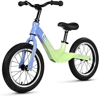 Hello-5ive 14" Kids Balance Bike for 3,4,5,6 Year Old Boys and Girls, Air Tires with Magnesium Alloy Frame, Lightweight No Pedal Toddler Training Bicycle