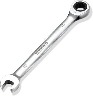 SORAKO Ratchet Spanner 10 mm, Combination Spanner Fixed Head Ratchet Spanner Combination Wrench