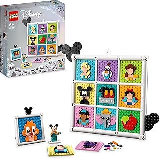 LEGO 43221 Disney 100 Years of Disney Animation Icons, Character Wall Art Craft Set, 72 Fun Mosaic Designs to Create, Includes Exclusive Mickey Mouse Artist Minifigure, Toy for Kids