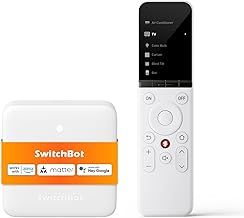 SwitchBot Universal Remote Control with Hub Mini Matter Enabled, All-in-one Smart Remote Control with Customizable App, Control IR/Bluetooth Devices, Compatible with TV/AC/SwitchBots and More
