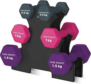 Neoprene Dumbbell Hand Weights Pair Home Exercise for Women Men Arm Pilates Dumbbells in 1kg 1.5kg 2kg 3kg 4kg 5kg 8kg 10kg Set