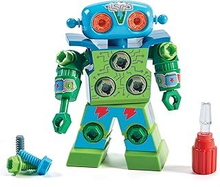 Learning Resources Design & Drill Robot Construction Toy STEM Model Kits Robot Kits Building Toy Gifts for 3 4 5 6 7 Year Old Kids Boys & Girls
